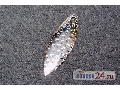 Лепесток из латуни для блесны CR Long Hammered 3913, цвет никель
